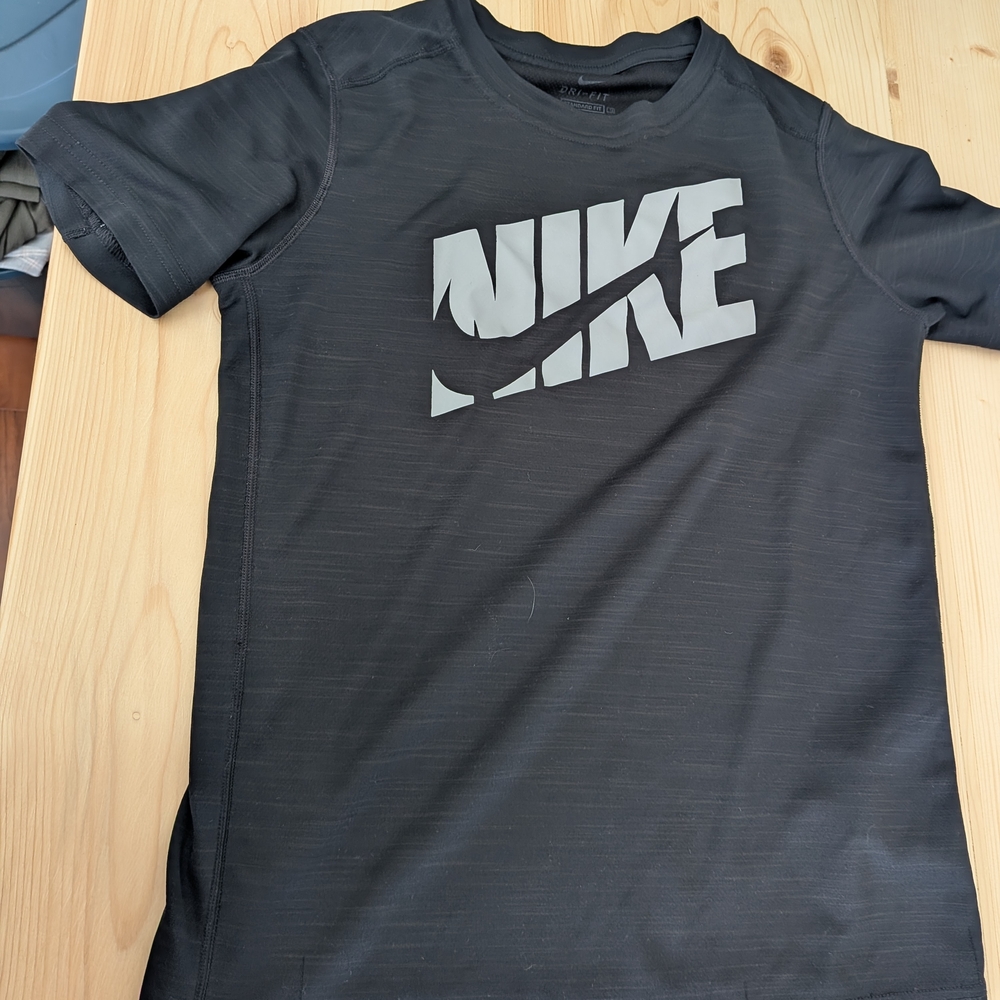 Nike Black Short-Sleeve Logo Performance Tee